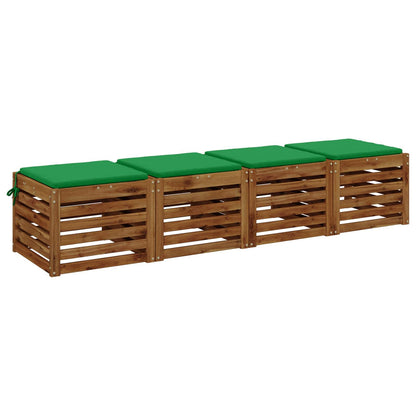 4-Piece Zitkussens SOEST 4 st 100% Polyester Groen
