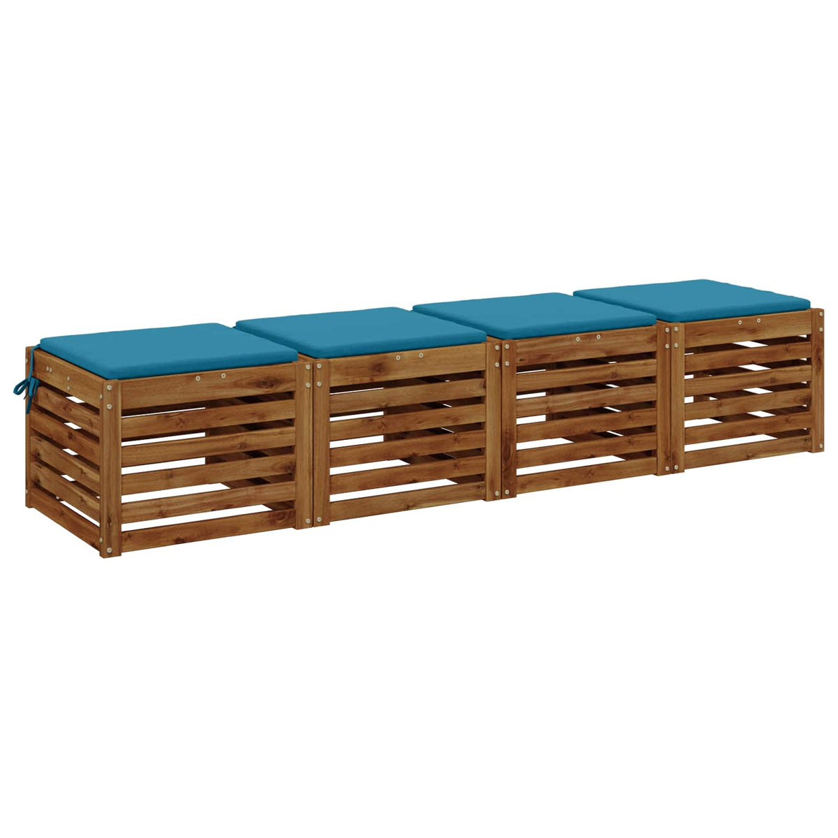 4-Piece Zitkussens SOEST 4 st 100% Polyester Lichtblauw