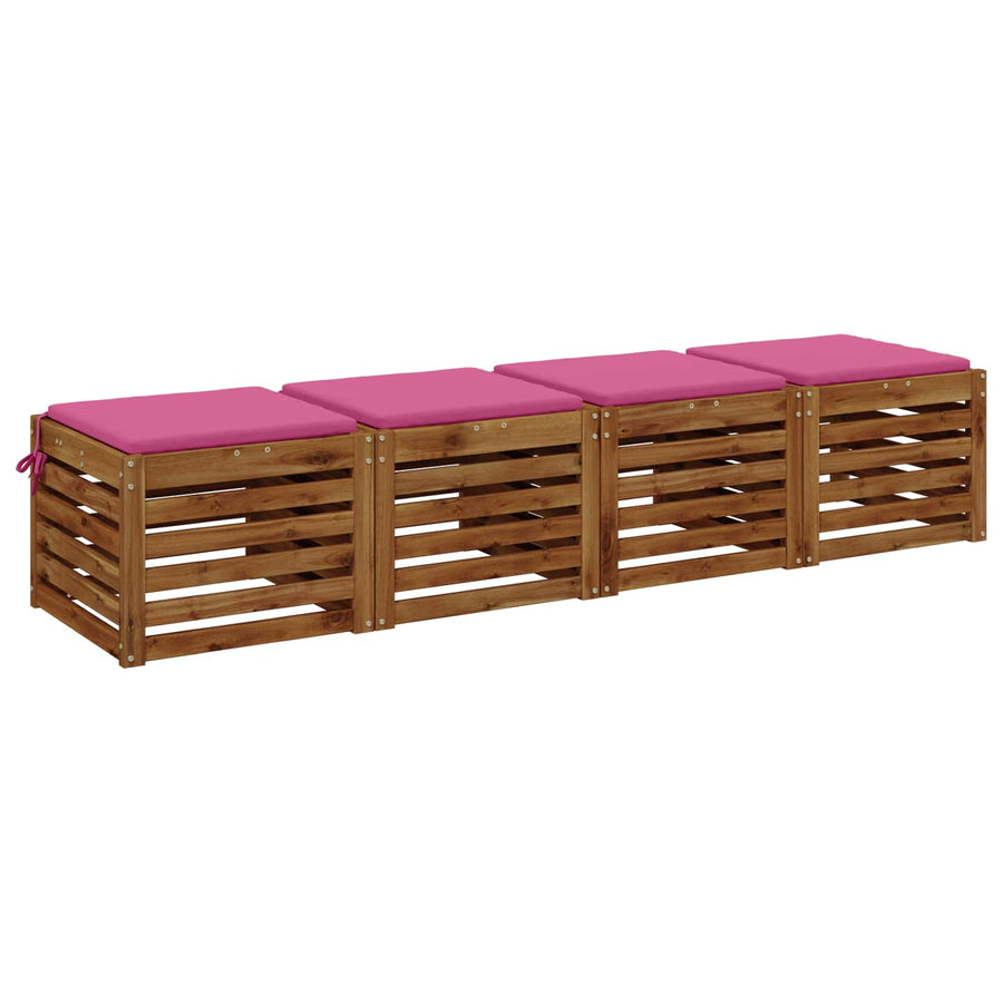 4-Piece Zitkussens SOEST 4 st 100% Polyester Roze