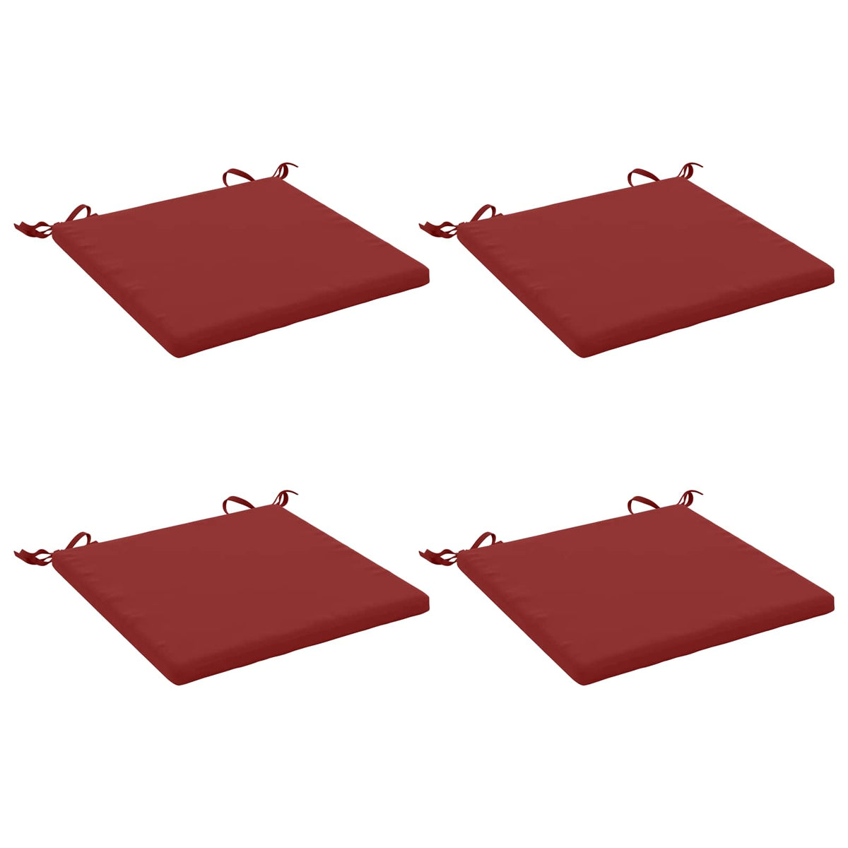 4-Piece Zitkussens SOEST 4 st 100% Polyester Wijnrood