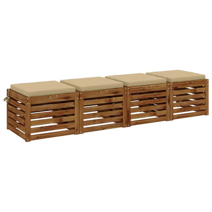 4-Piece Zitkussens SOEST 4 st 100% Polyester Beige