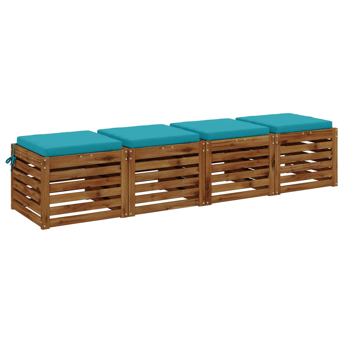 4-Piece Zitkussens SOEST 4 st 100% Polyester Turquoise
