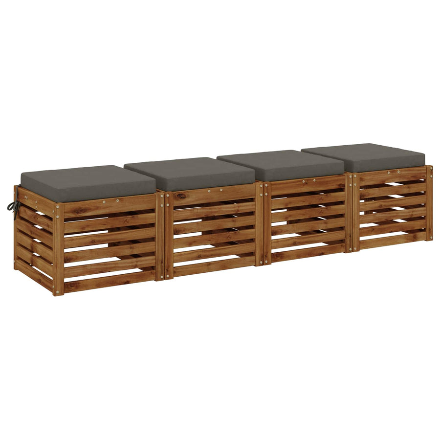 4-Piece Zitkussens SOEST 4 st 100% Polyester Grijs