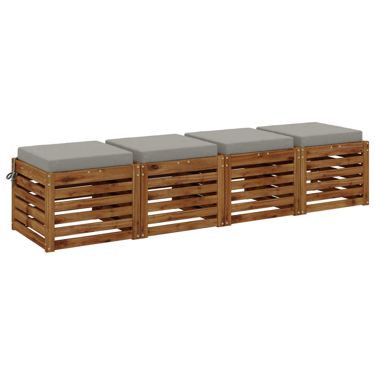 4-Piece Zitkussens SOEST 4 st 100% Polyester Grijs