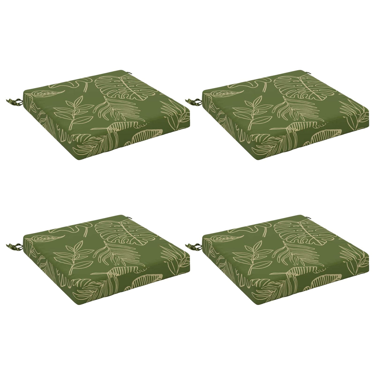 4-Piece Zitkussens SOEST 4 st 100% Polyester Bladontwerp