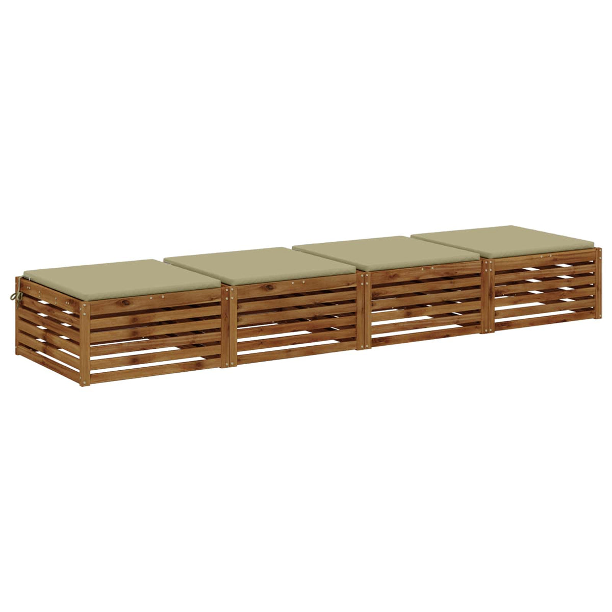 4-Piece Zitkussens SOEST 4 st 100% Polyester Lichtgroen