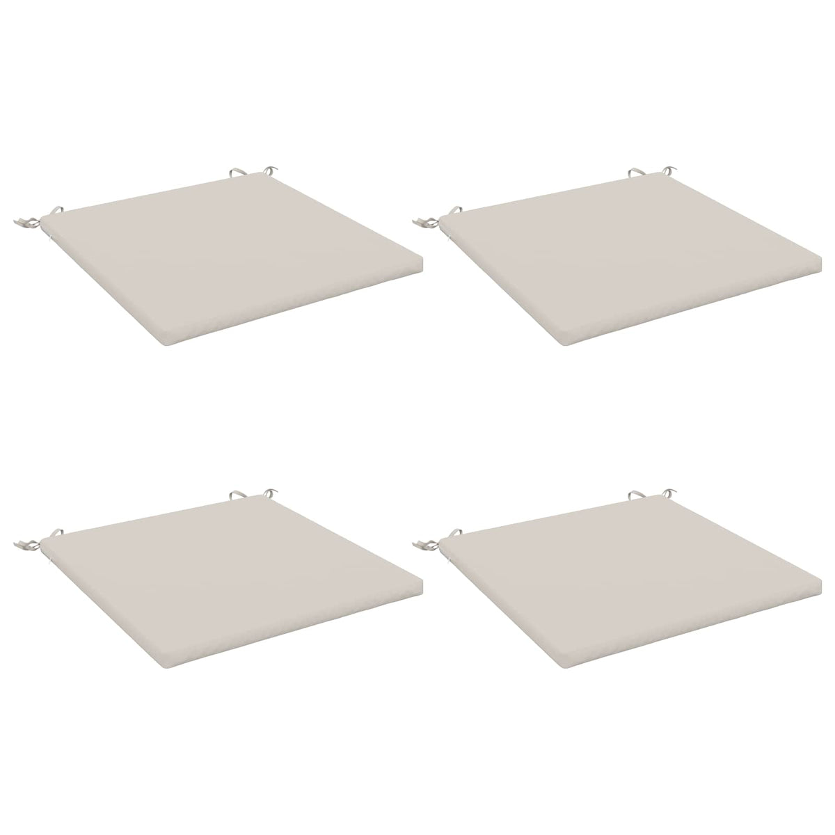 4-Piece Zitkussens SOEST 4 st 100% Polyester Wit 60 x 60 x 3 cm
