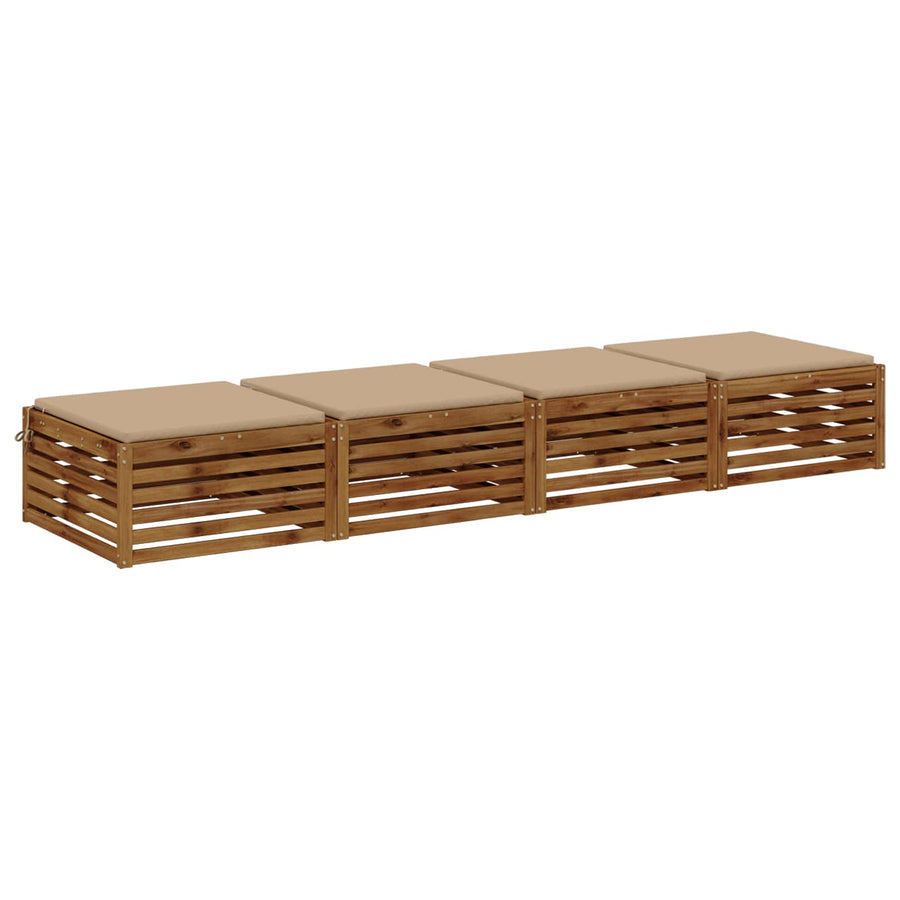 4-Piece Zitkussens SOEST 4 st 100% Polyester Zand