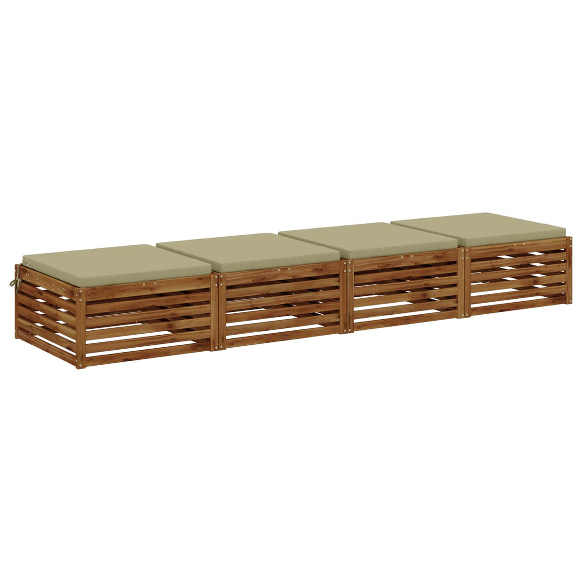 4-Piece Zitkussens SOEST 4 st 100% Polyester Lichtgroen