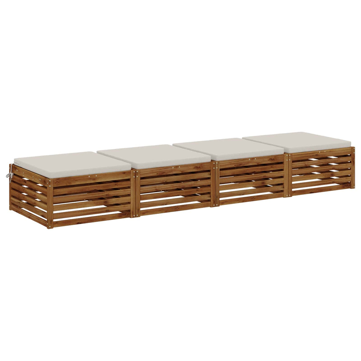 4-Piece Zitkussens SOEST 4 st 100% Polyester Wit 60 x 60 x 5 cm