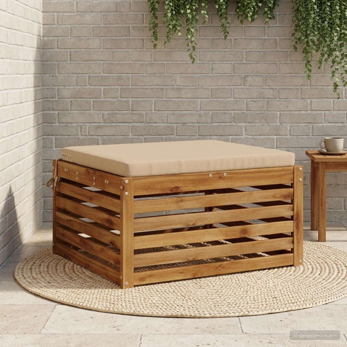 1-Piece Zitkussen SOEST 100% Polyester Zand 70 x 70 x 5 cm
