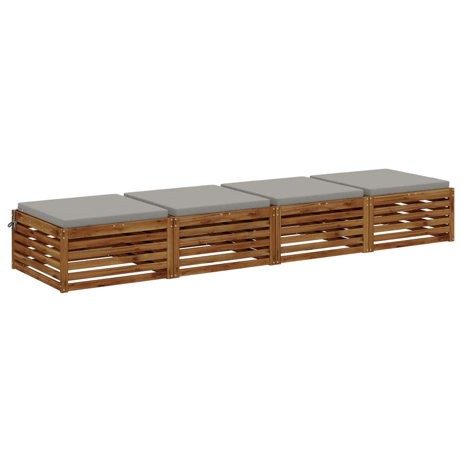 4-Piece Zitkussens SOEST 4 st 100% Polyester Grijs