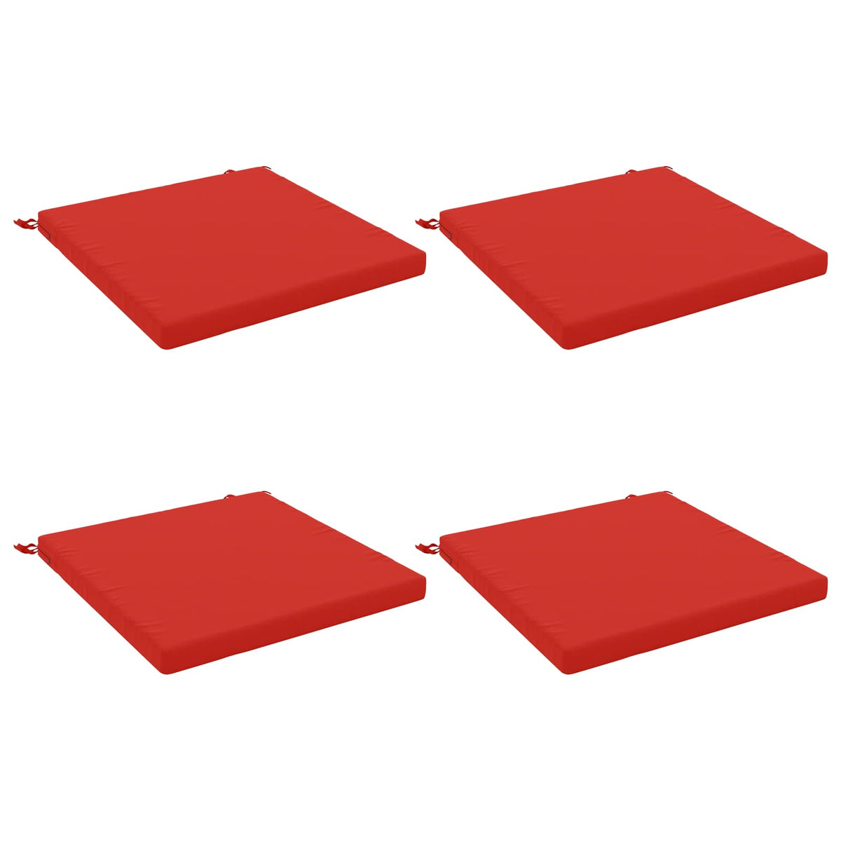 4-Piece Zitkussens SOEST 4 st 100% Polyester Rood
