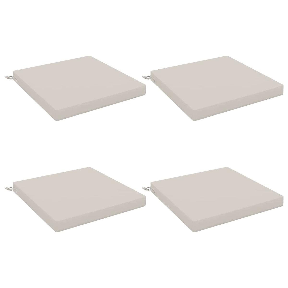 4-Piece Zitkussens SOEST 4 st 100% Polyester Wit 60 x 60 x 7 cm