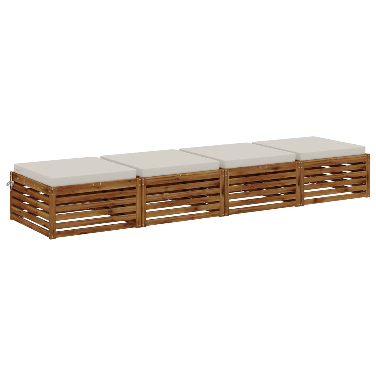 4-Piece Zitkussens SOEST 4 st 100% Polyester Wit 60 x 60 x 7 cm