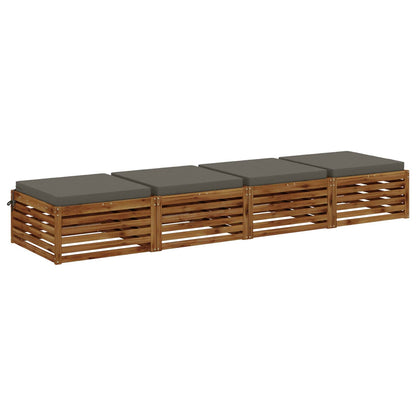 4-Piece Zitkussens SOEST 4 st 100% Polyester Grijs