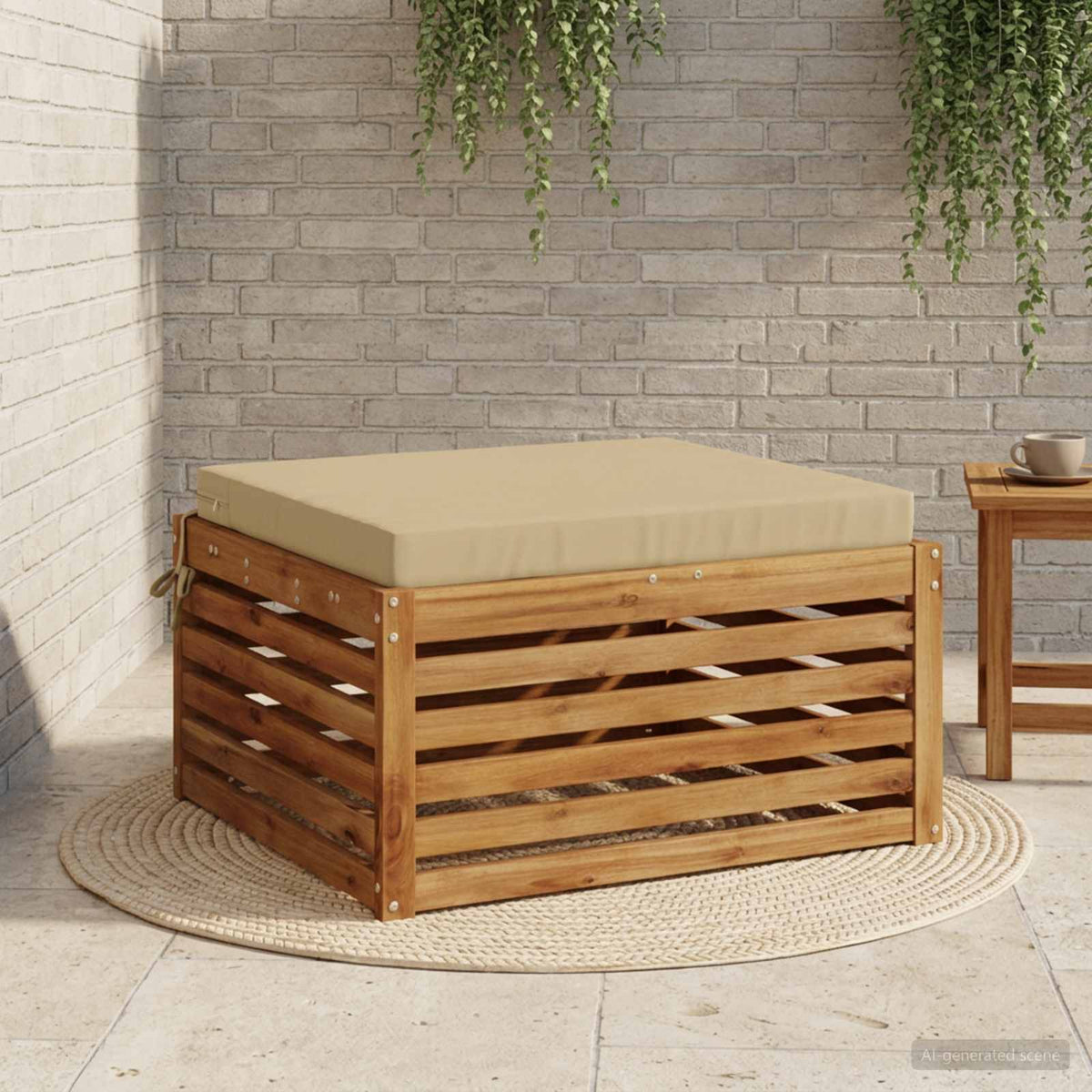 1-Piece Zitkussen SOEST 100% Polyester Beige 60 x 60 x 7 cm