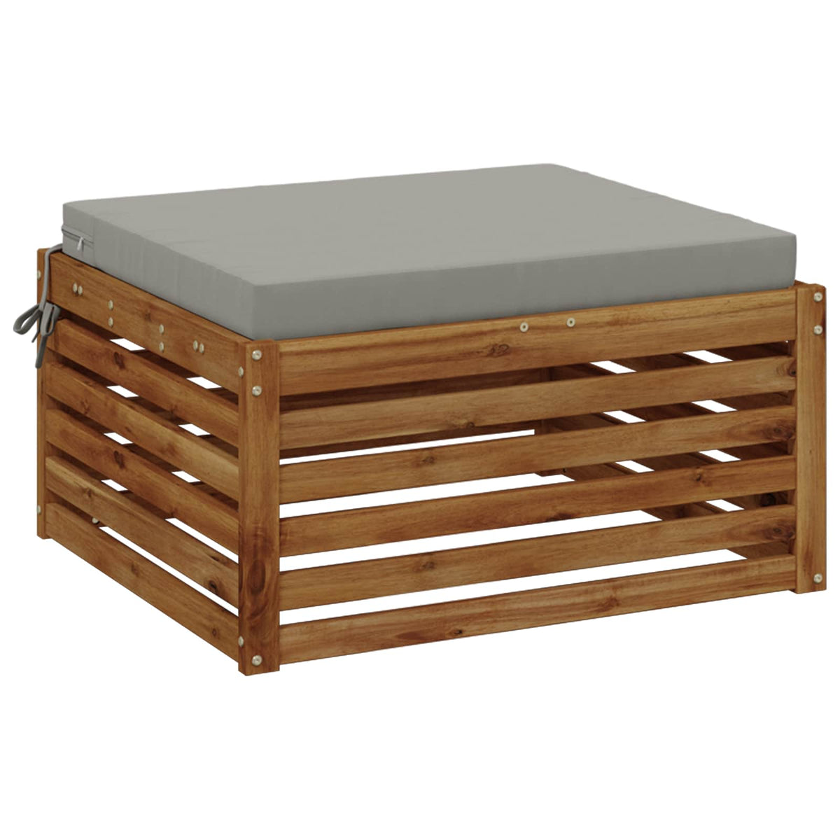 1-Piece Zitkussen SOEST 100% Polyester Grijs 60 x 60 x 7 cm