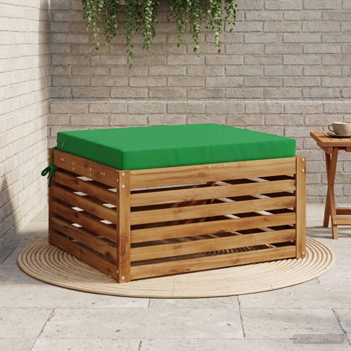 1-Piece Zitkussen SOEST 100% Polyester Groen 80 x 80 x 7 cm
