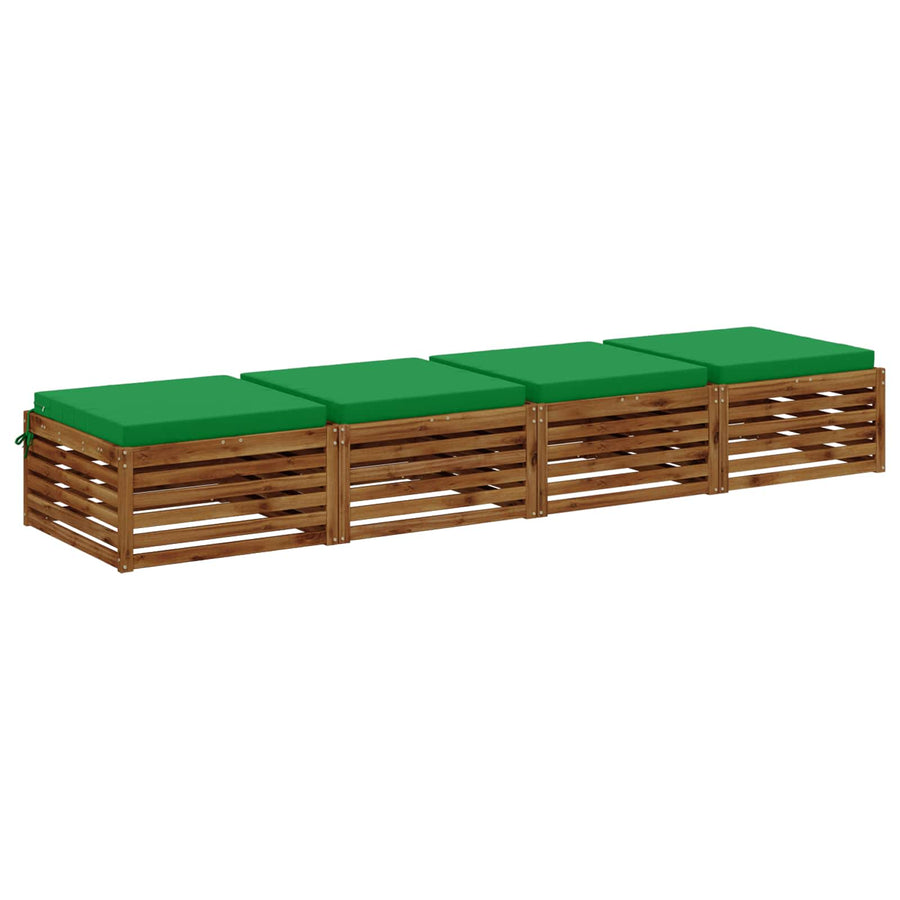 4-Piece Zitkussens SOEST 4 st 100% Polyester Groen