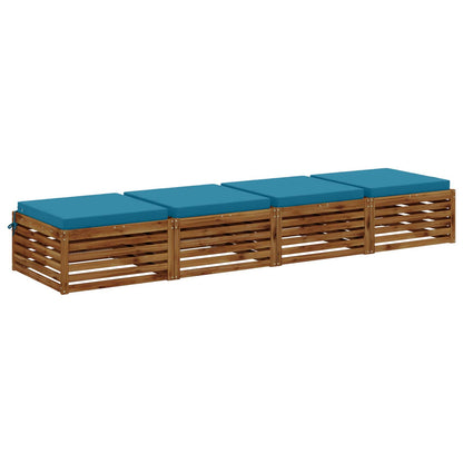 4-Piece Zitkussens SOEST 4 st 100% Polyester Lichtblauw