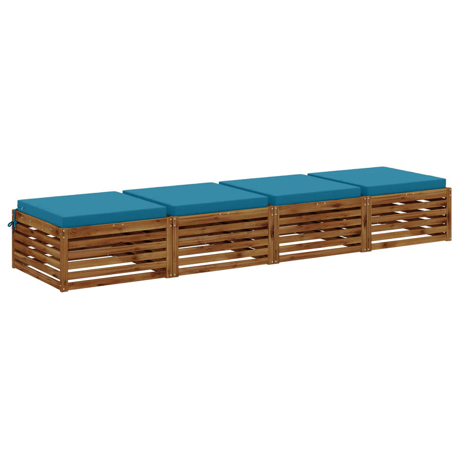 4-Piece Zitkussens SOEST 4 st 100% Polyester Lichtblauw