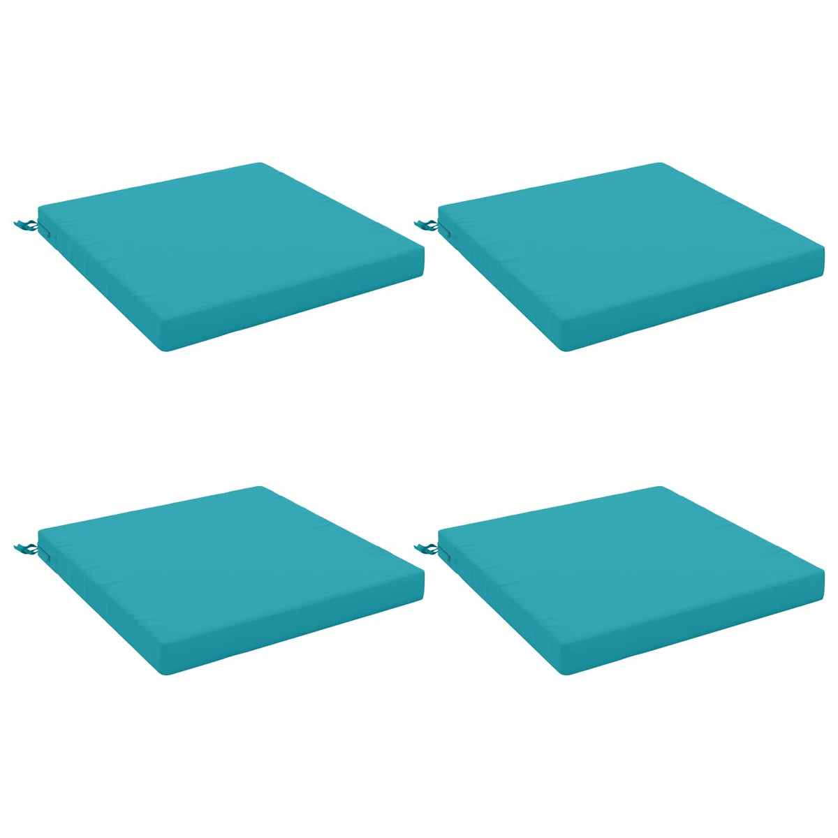 4-Piece Zitkussens SOEST 4 st 100% Polyester Turquoise