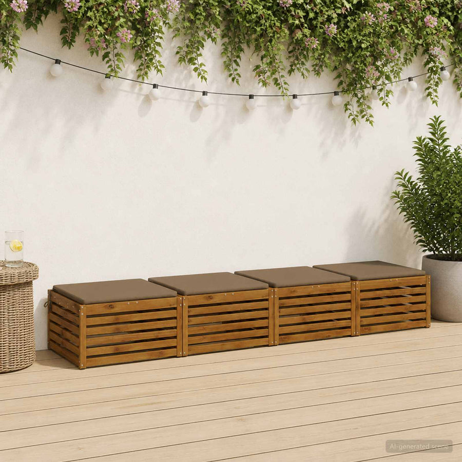4-Piece Zitkussens SOEST 4 st 100% Polyester Taupe