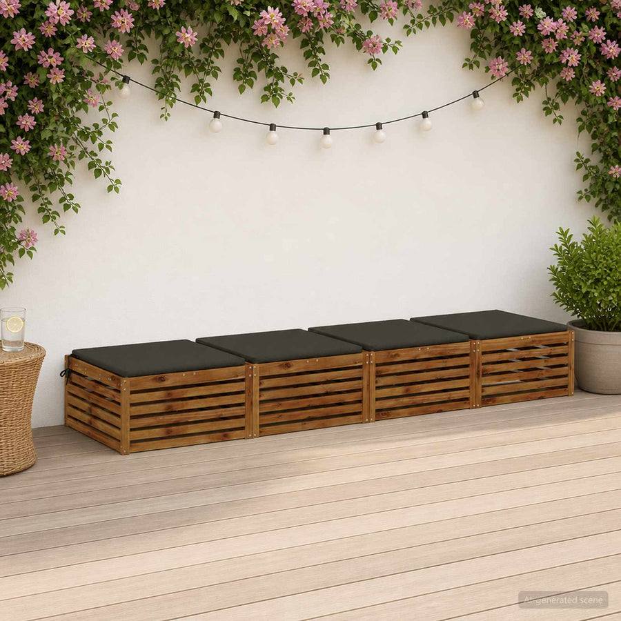 4-Piece Zitkussens SOEST 4 st 100% Polyester Antraciet