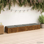 Zitkussens 4 stuks grijs polyester