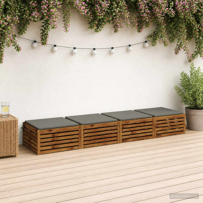 4-Piece Zitkussens SOEST 4 st 100% Polyester Grijs