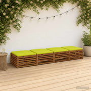 Zitkussens 4 stuks helder groen polyester