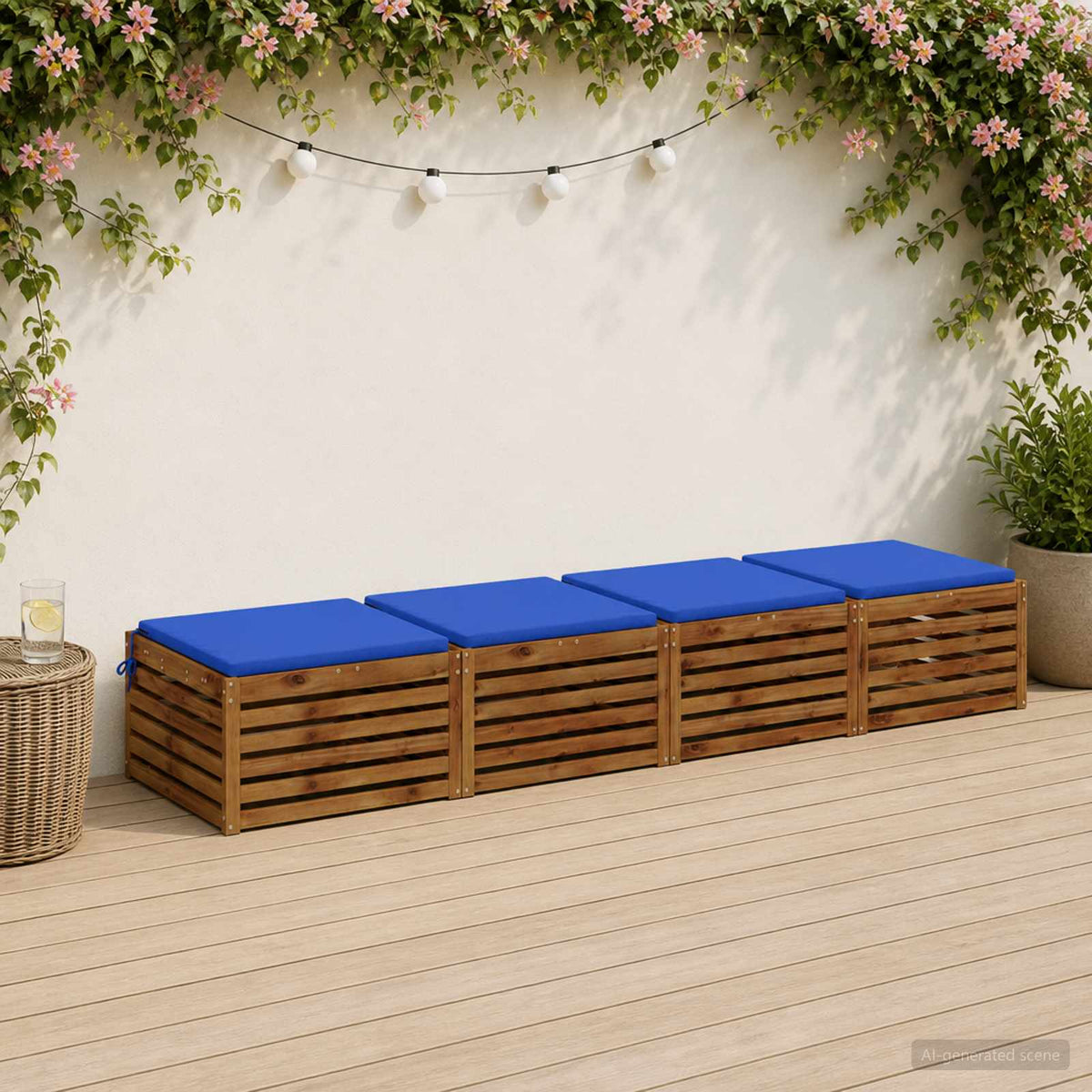 4-Piece Zitkussens SOEST 4 st 100% Polyester Koninklijk Blauw