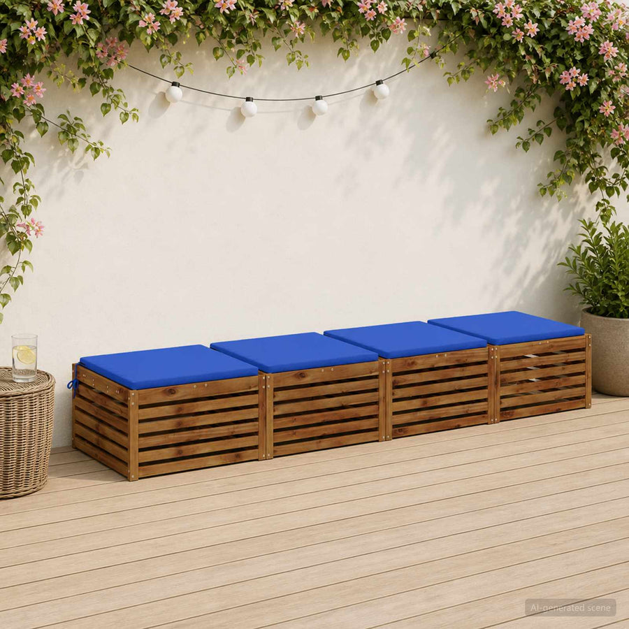 4-Piece Zitkussens SOEST 4 st 100% Polyester Koninklijk Blauw