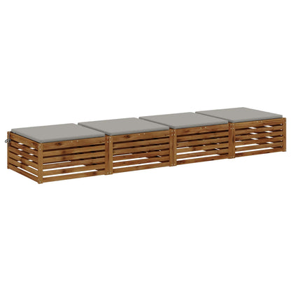 4-Piece Zitkussens SOEST 4 st 100% Polyester Grijs
