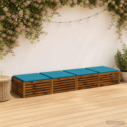 4-Piece Zitkussens SOEST 4 st 100% Polyester Lichtblauw