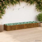 Zitkussens 4 stuks 100% polyester bladpatroon groen