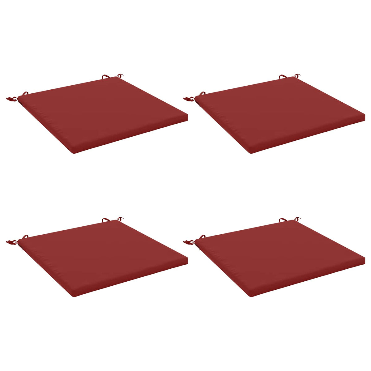 4-Piece Zitkussens SOEST 4 st 100% Polyester Wijnrood