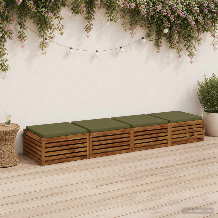 4-Piece Zitkussens SOEST 4 st 100% Polyester Olijfgroen