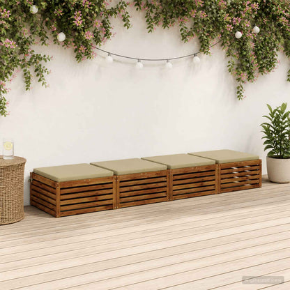 4-Piece Zitkussens SOEST 4 st 100% Polyester Lichtgroen