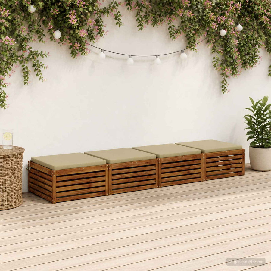 4-Piece Zitkussens SOEST 4 st 100% Polyester Lichtgroen