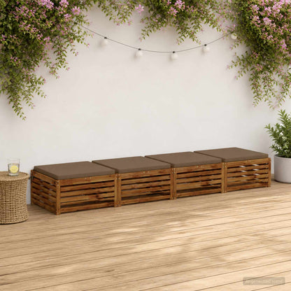 4-Piece Zitkussens SOEST 4 st 100% Polyester Taupe