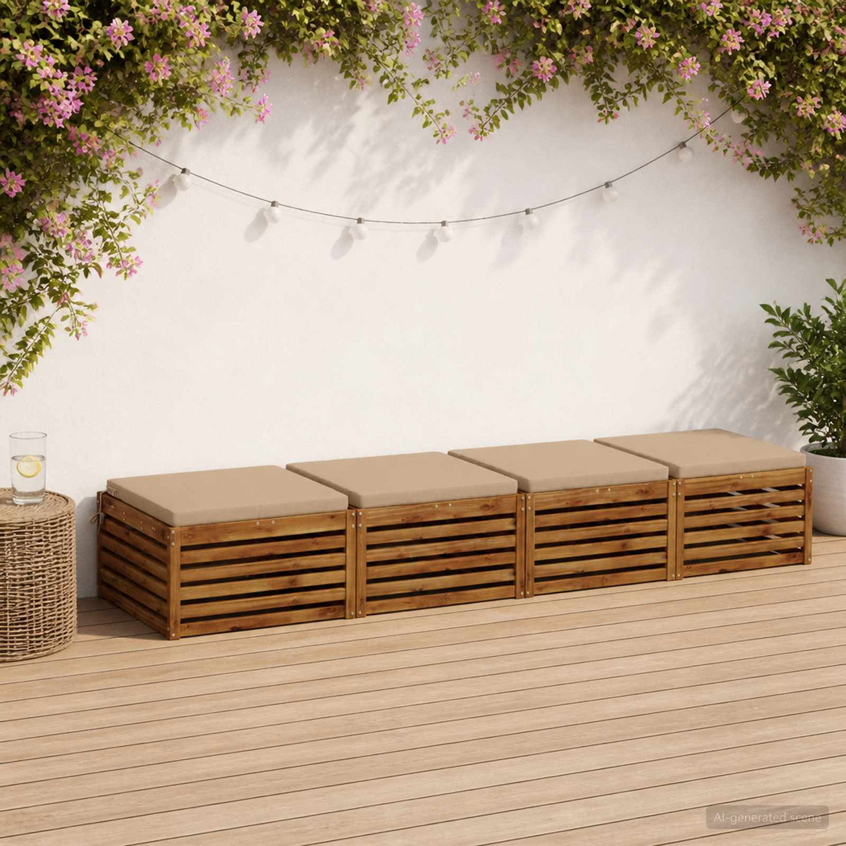 4-Piece Zitkussens SOEST 4 st 100% Polyester Zand