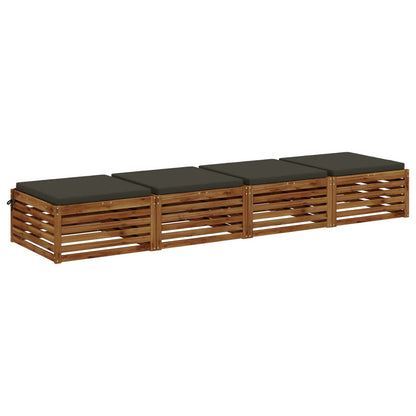 4-Piece Zitkussens SOEST 4 st 100% Polyester Antraciet