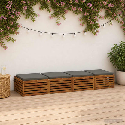 4-Piece Zitkussens SOEST 4 st 100% Polyester Grijs