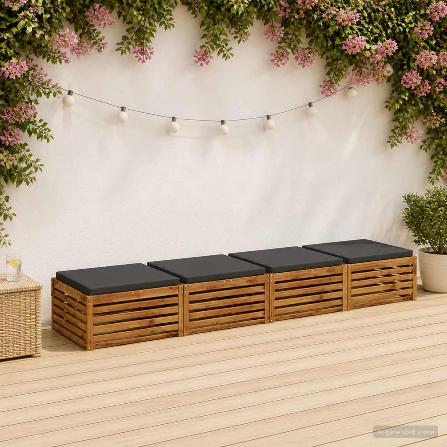 4-Piece Zitkussens SOEST 4 st 100% Polyester Antraciet