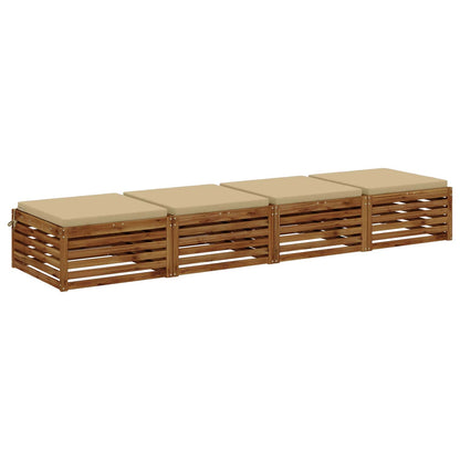 4-Piece Zitkussens SOEST 4 st 100% Polyester Beige