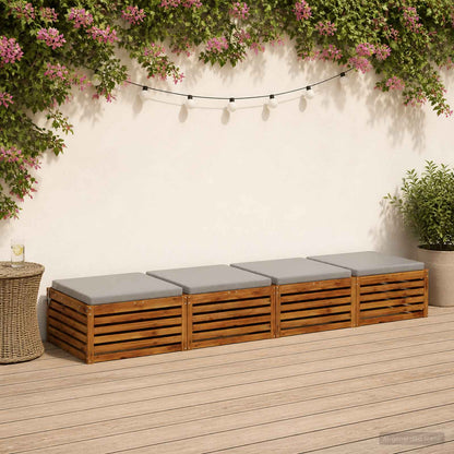4-Piece Zitkussens SOEST 4 st 100% Polyester Grijs