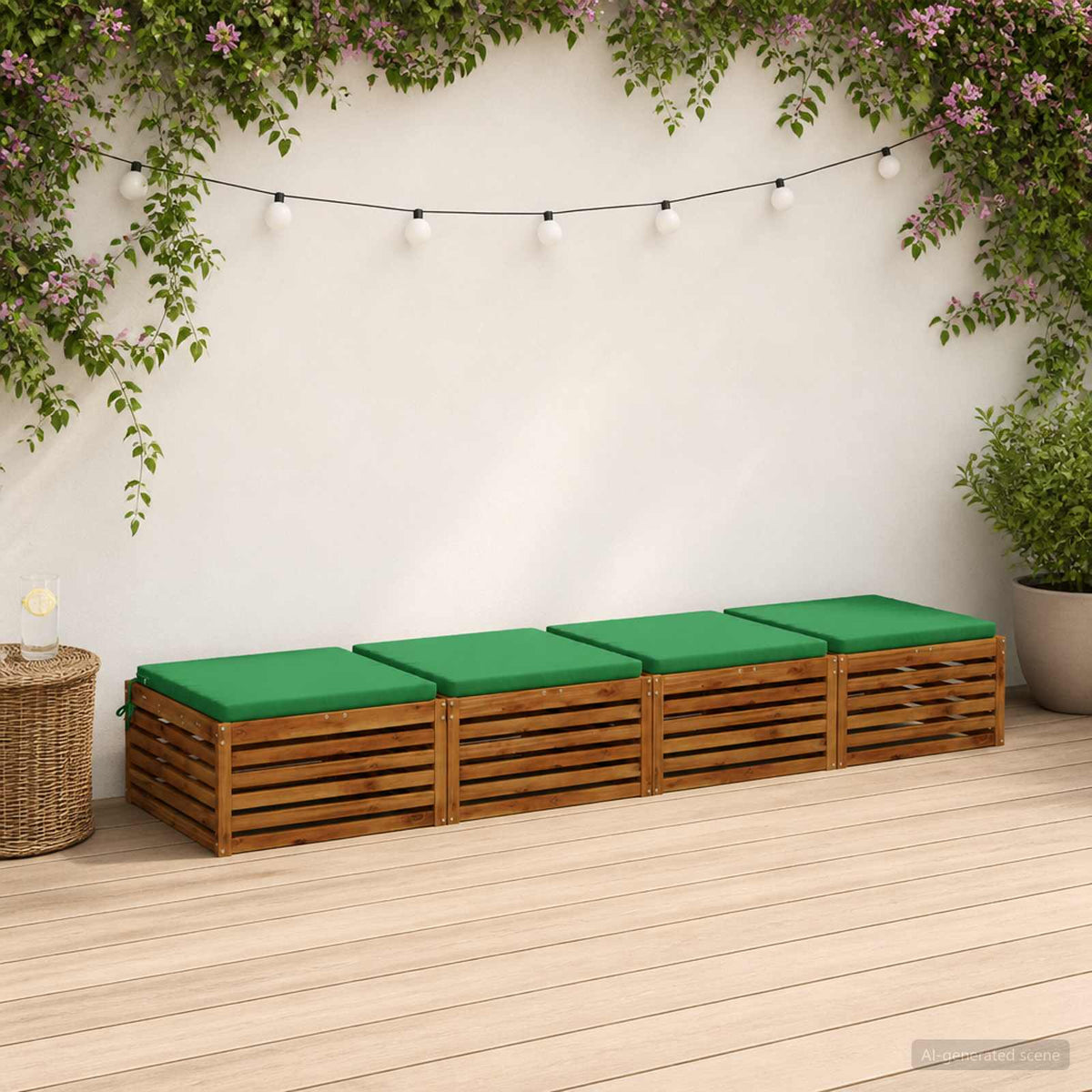 4-Piece Zitkussens SOEST 4 st 100% Polyester Groen