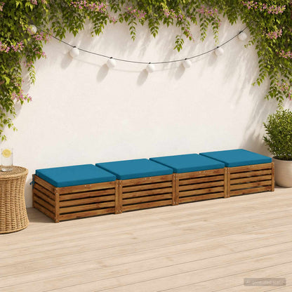 4-Piece Zitkussens SOEST 4 st 100% Polyester Lichtblauw